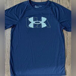 Under Armour, Boys Dark Blue Graphic Tee